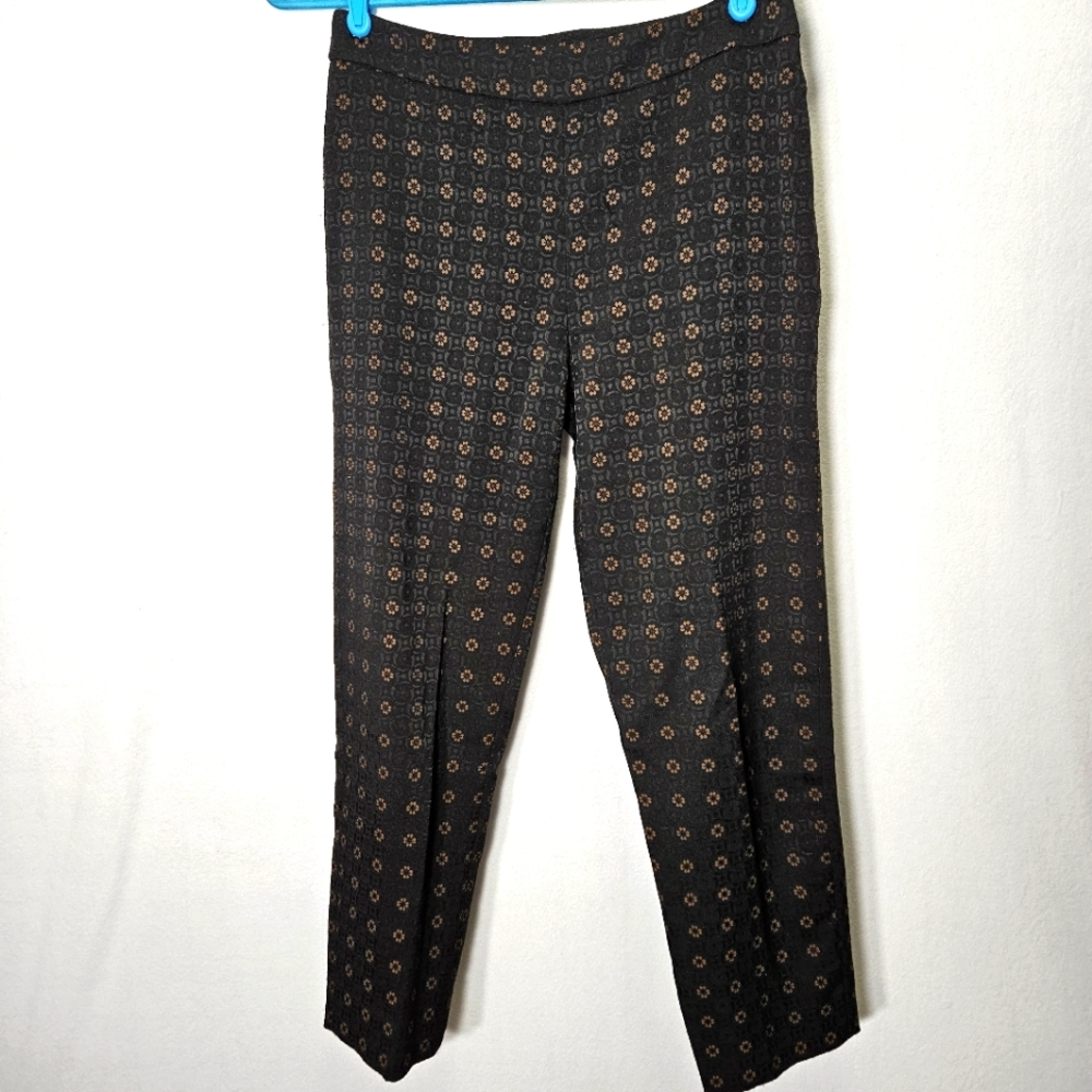 MaxMara Studio Side Zip Mini Floral Print Ankle Pants Size 4